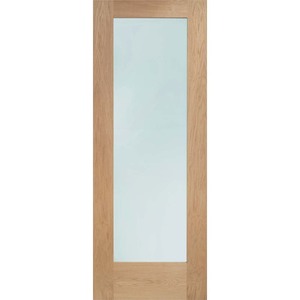 Pattern 10 Oak External Door Clear Double Glazed - LPD