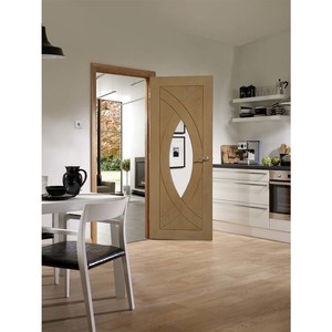 Treviso Unfinished Oak with Clear Glass