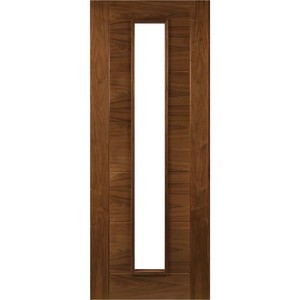 Seville 1 Light Prefinished Walnut Fire Door with Clear Glass (FD30)