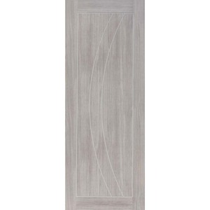 Salerno White Grey Prefinished Laminate Fire Door (FD30)